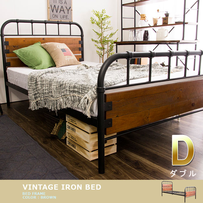 楽天市場】入荷未定 シングル ベッドフレーム 単体 ヴィンテージ