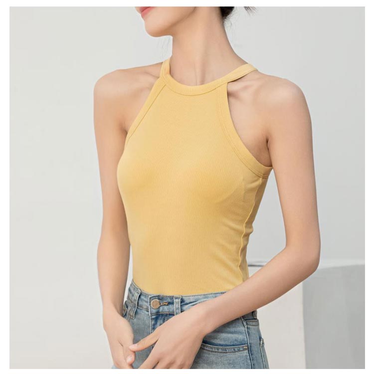 楽天市場】カップ付き ブラトップ タンクトップ リブ トップス