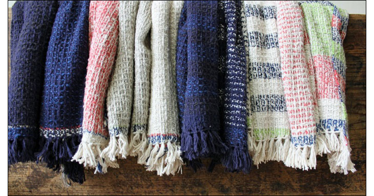 Suno＆Morrison　マフラーストール 　ヘリンボーン&ドットブラック ストール （スノアンドモリソン／Suno & Morrison） | 服・服飾小物