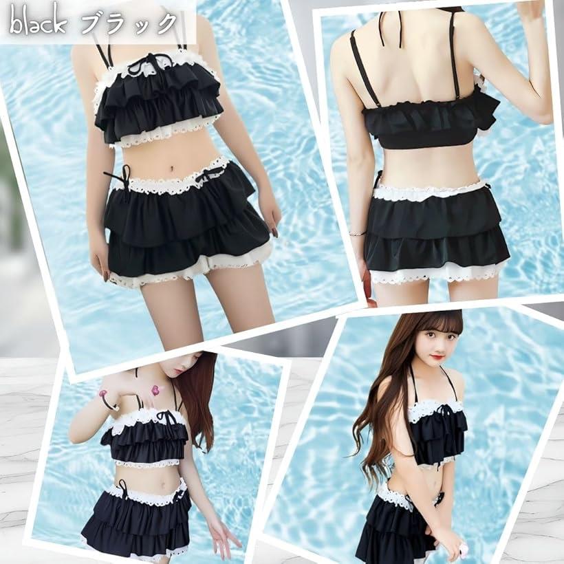 楽天市場】バンドゥビキニ フリル 水着 セパレート ロリータ 萌え水着
