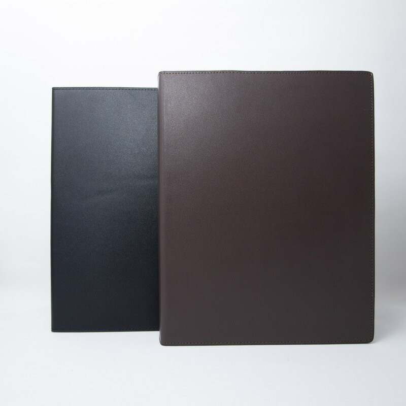 NAGASAWAオリジナル 本革製 レザーバインダー B5サイズ 26穴 黒