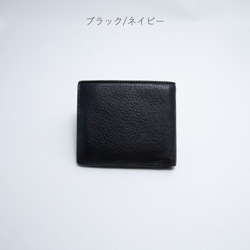 名入れ対象商品】Brelio YAKレザー 二つ折り財布 本革 カードポケット