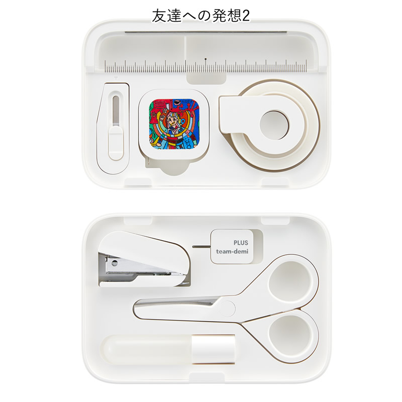 プラス ミニ文具セット 限定 チームデミ×ヘラルボニー コラボ 友達への