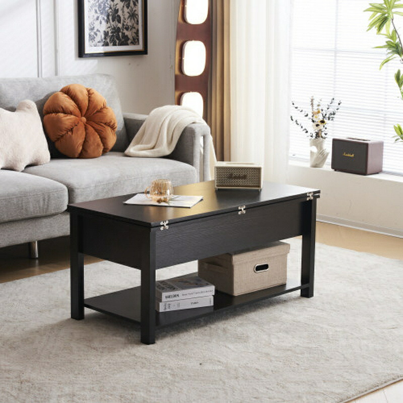 楽天市場】テーブル ローテーブル 収納付き センターテーブル 天板昇降