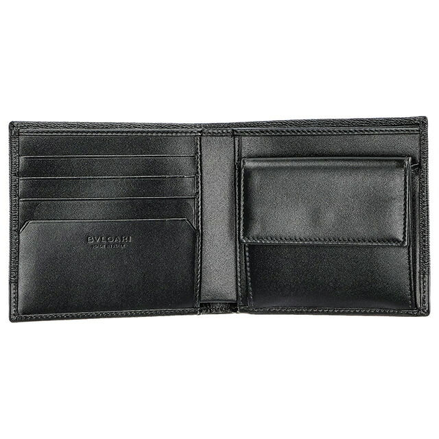 ブルガリ 二つ折り財布 メンズ ブランド BVLGARI 280899 BLK ブラック