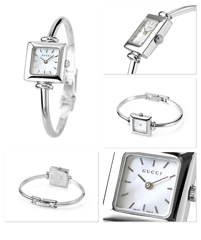 グッチ バングル 時計 1900 レディース ホワイトシェル YA019518