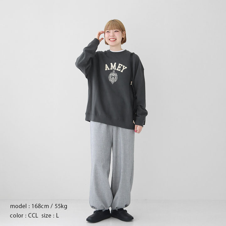 AMERICANA アメリカーナ｜14G裏毛 リバースウィーブ クルーネック