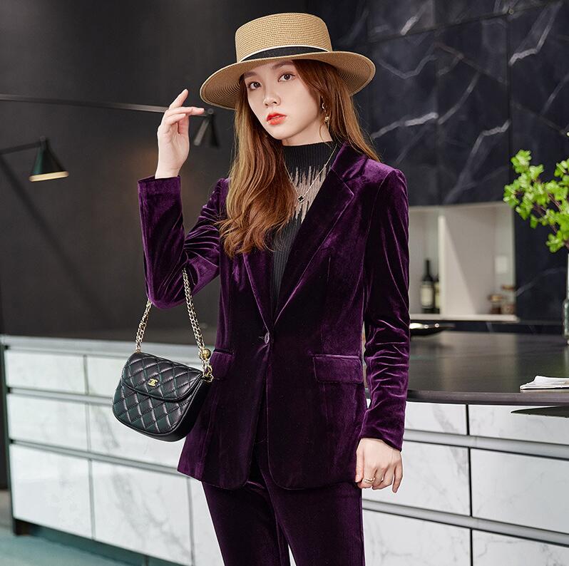 楽天市場】ベロアスーツ セットアップ ジャケット+パンツ 上下セット