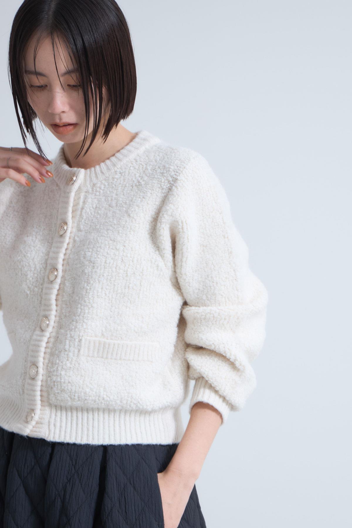 プードルニットカーディガン