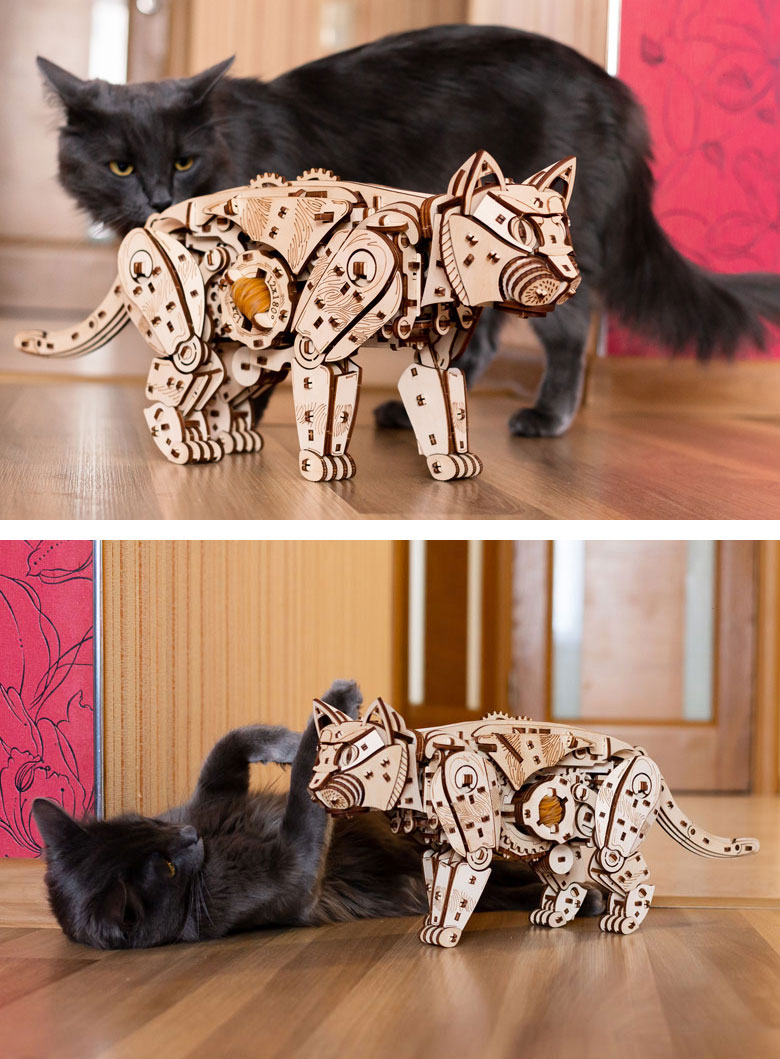 楽天市場】Kit Cat 猫 ゼンマイ 動く 模型 フィギュア キットキャット