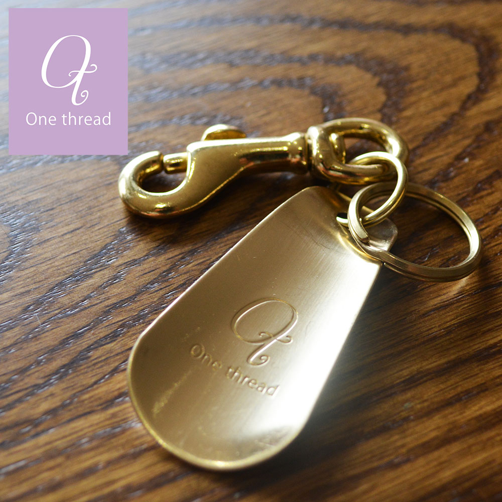 One thread(ワンスレッド) 携帯 ミニ靴べら ソリッドブラス 真鍮