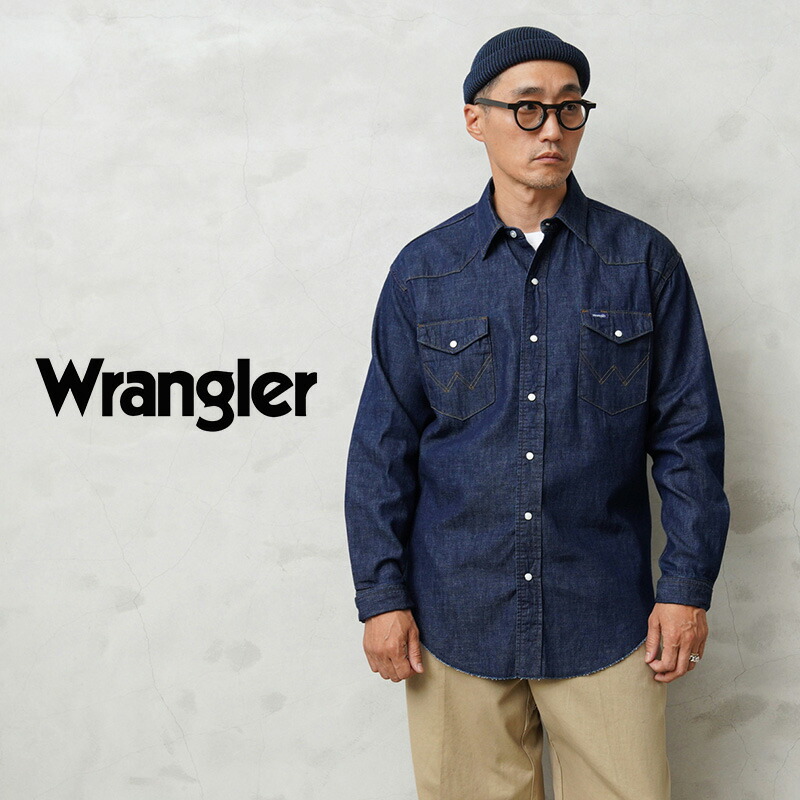 楽天市場】Wrangler ラングラー WM1027 WESTERN デニムシャツ【T
