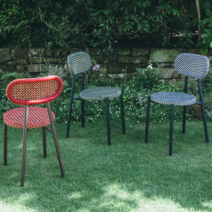 楽天市場】ガーデンファニチャー チェアー WA-チェア ブルー 青 横390