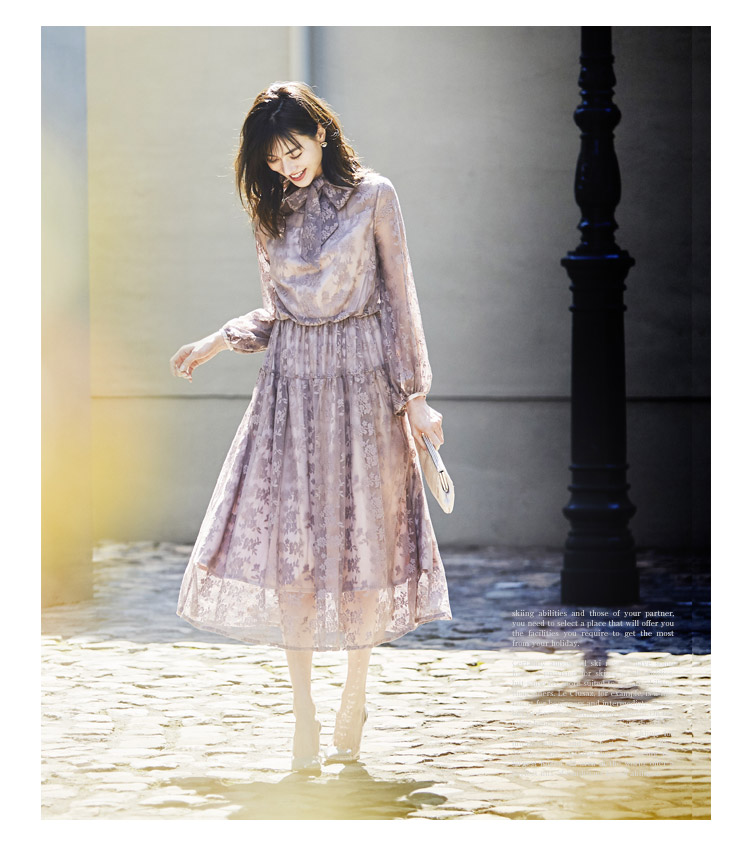 クチュールレースロングワンピース「U479-2」-RUIRUE BOUTIQUE