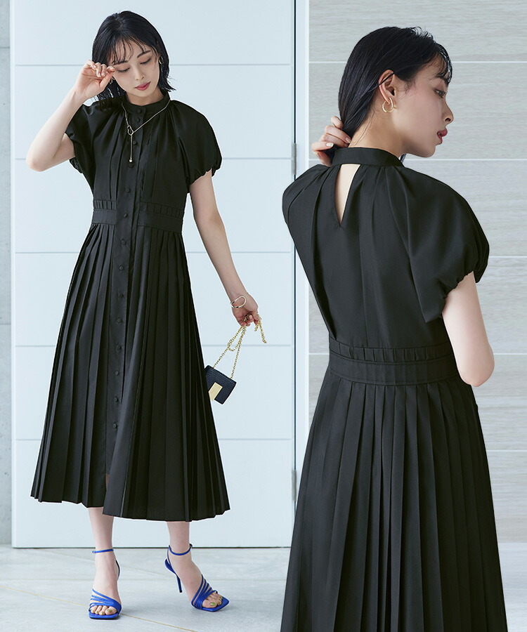 プリーツコンビワンピース「CU1246」