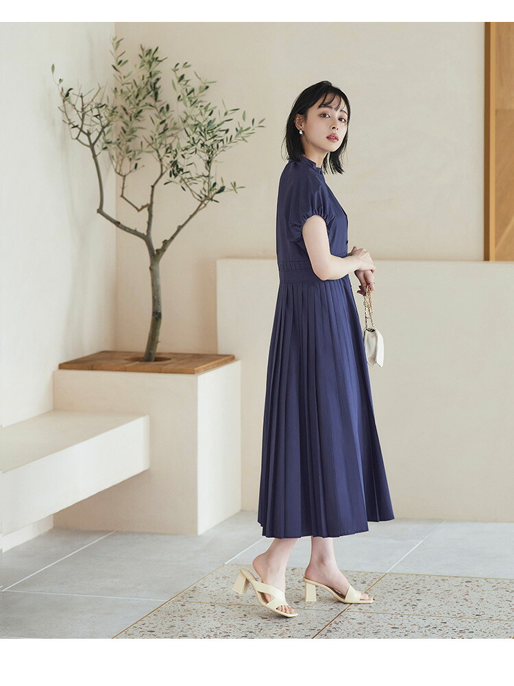 プリーツコンビワンピース「CU1246」