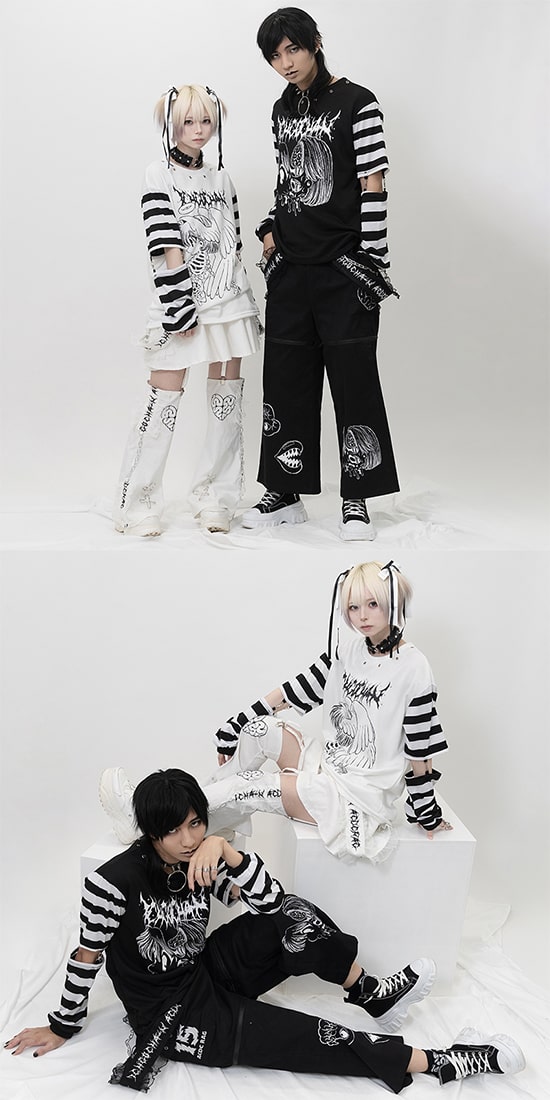 楽天市場】肋骨天使 レッグ付きスカート ミニ丈 原宿 原宿系