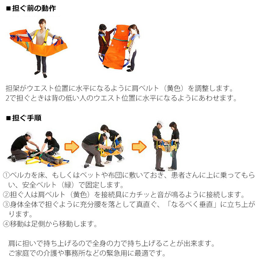楽天市場】ベルカ 介護担架90cmタイプ KB-90 担架 ベルカ 介護用 KB-90