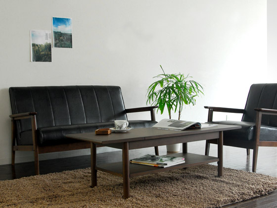 1人掛けソファ レザー ミッドセンチュリーソファ Geum | 家具