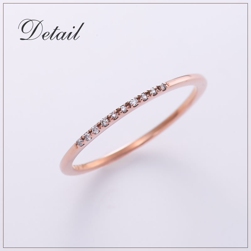 楽天市場】ピンキーリング ピンクゴールド K10 PG Lエル half eternity