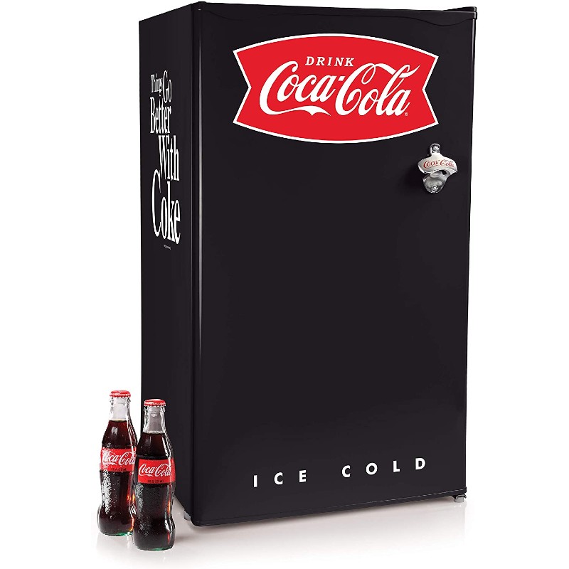 冷蔵庫 コカコーラ 栓抜き 角氷トレイ スクレーパー付き 90.6L Coca