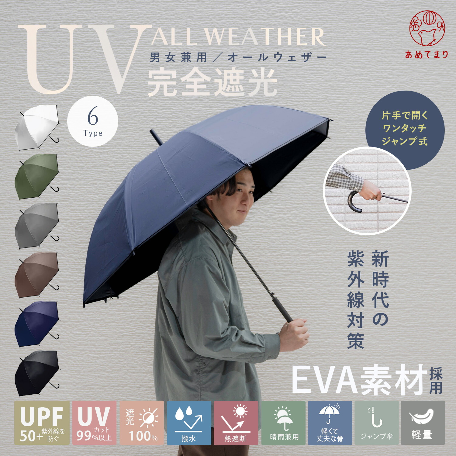 楽天市場】【シンプルなのに超高機能】傘 メンズ 晴雨兼用傘 65cm UV