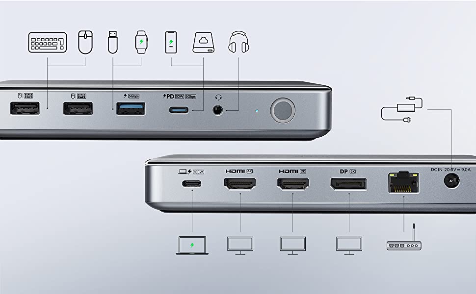 楽天市場】Anker 563 USB-C ドッキングステーション (10-in-1) 最大