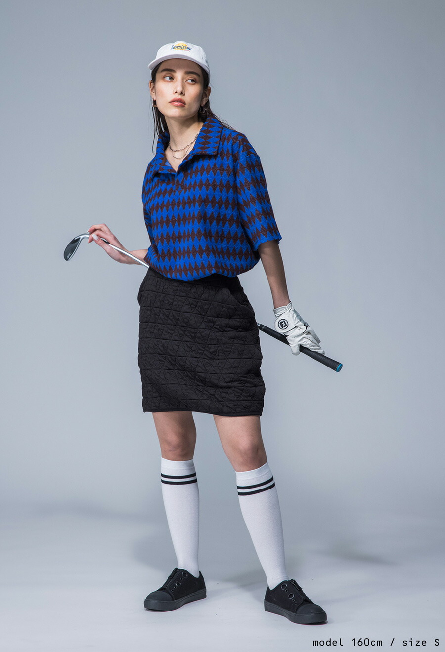 ANTIQUA GOLF×STCH 幾何学柄 開襟トップス メンズ 送料無料・再販