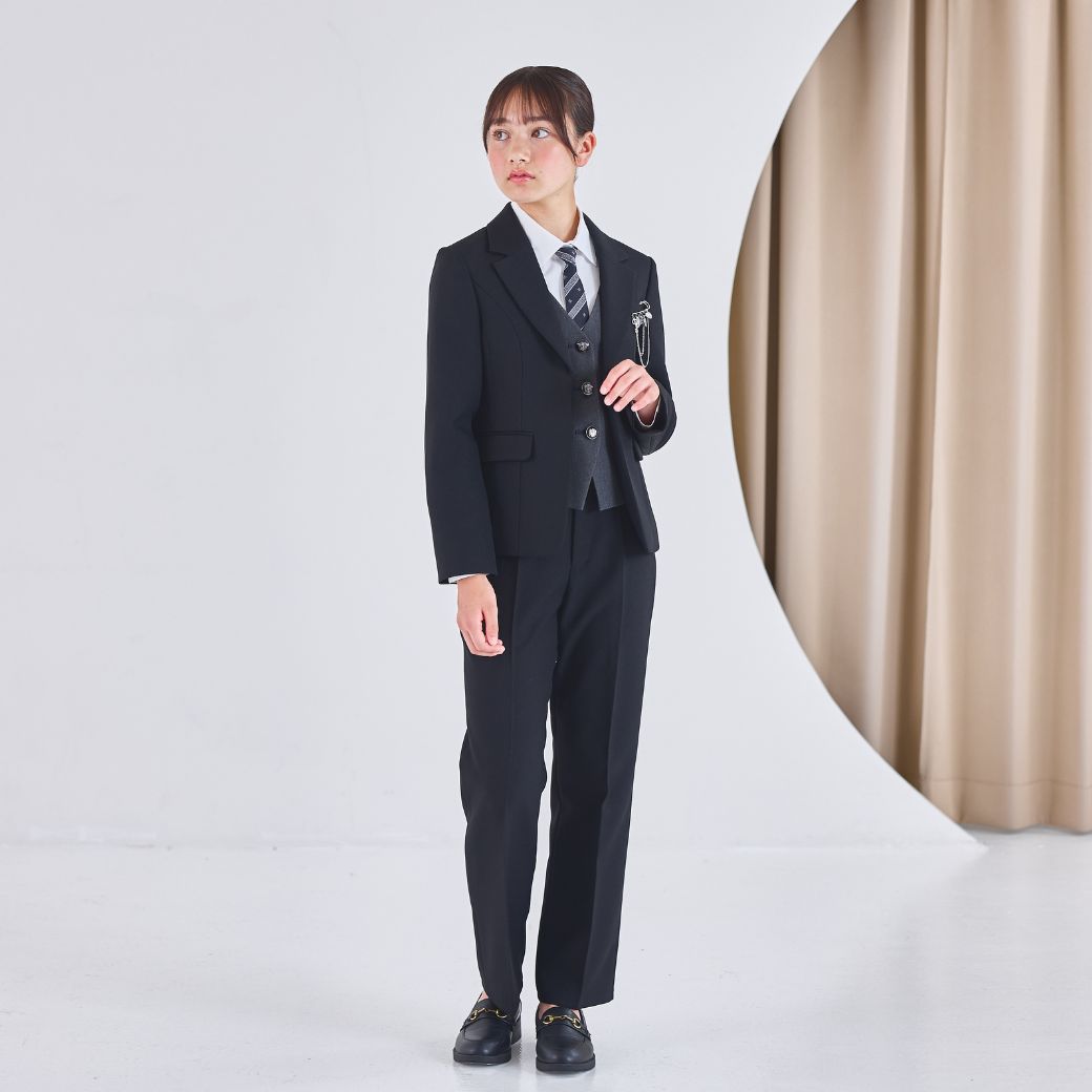 レイヤードジャケットパンツスーツ 150 160 165 170 160B (9571-2550