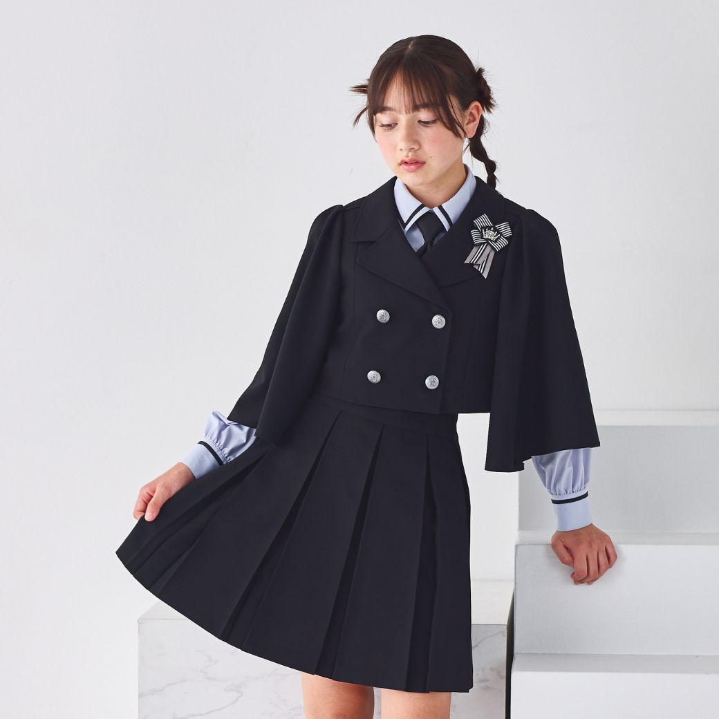 WEB限定】ケープライクフレアスリーブジャケットスーツ 150 160 165cm