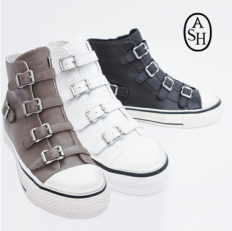 22SS新作】ASH アッシュ VIRGINE 132212 ハイカットジップアップレザー