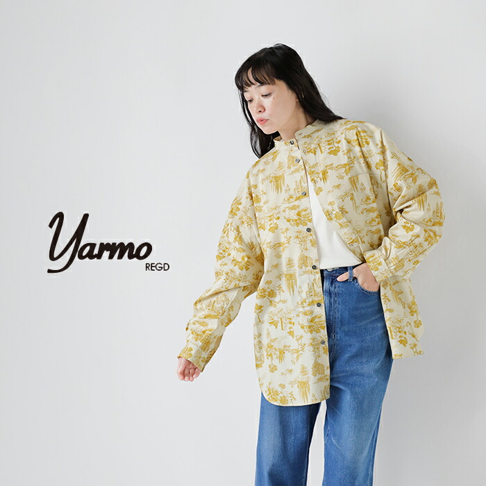 楽天市場】Yarmo ヤーモ コットン タイプライター 長袖 ボクシーシャツ