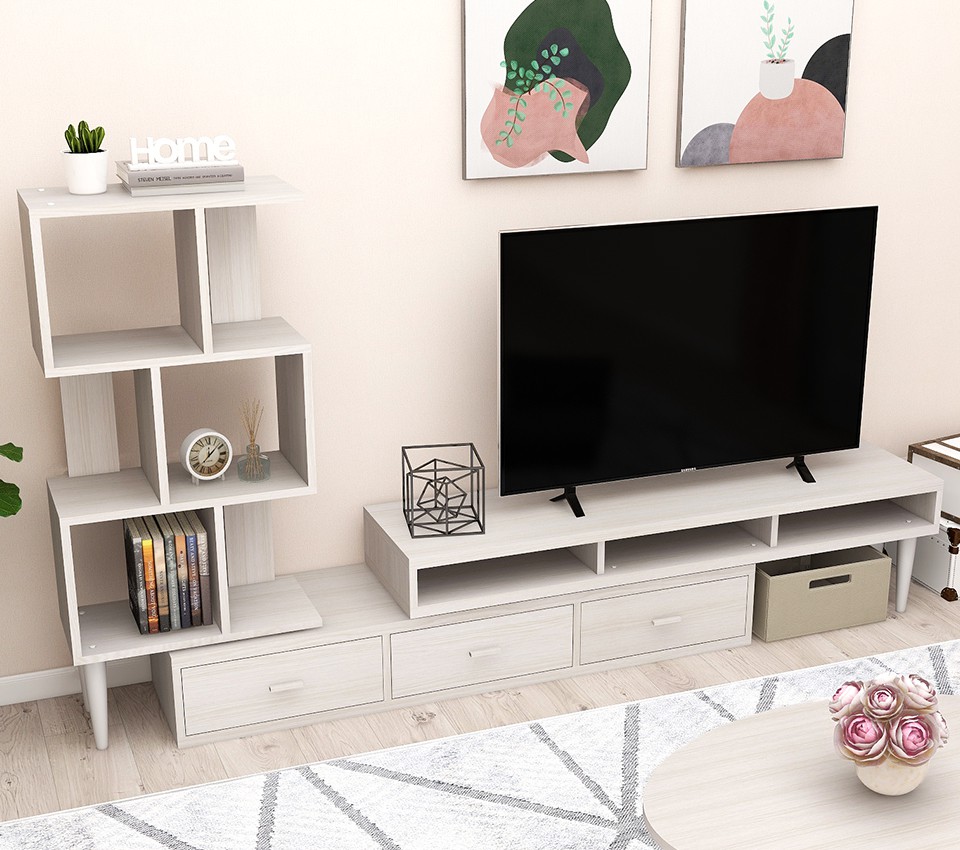 楽天市場】テレビ台 伸縮テレビ台 s字ラック オープンラック 飾り棚 3