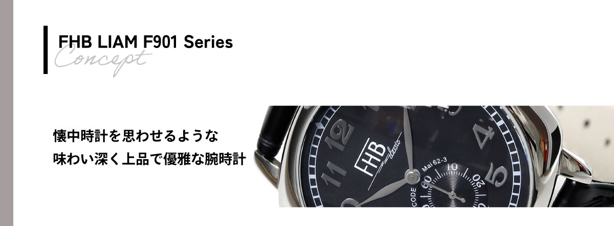 FHB エフエイチビー 腕時計 メンズ レディース F901-SBA Liamシリーズ