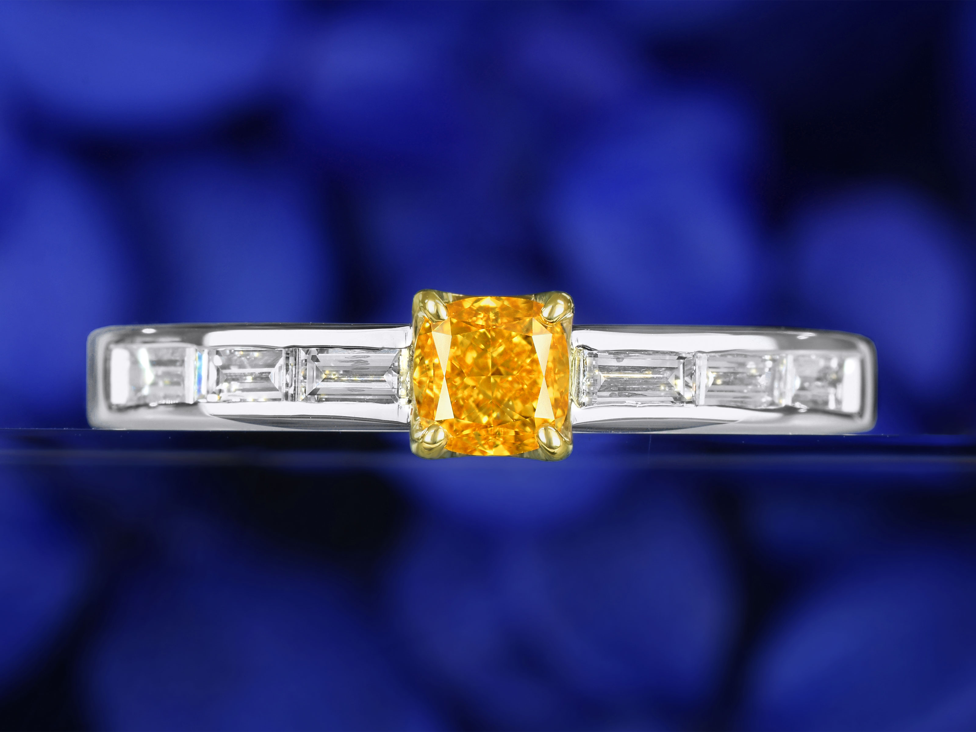 楽天市場】【ファンシービビッドオレンジイエロー 0.40ct】 天然