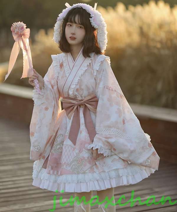 楽天市場】新生活 サマー ロリータ ワンピース ピンク Lolita系 浴衣