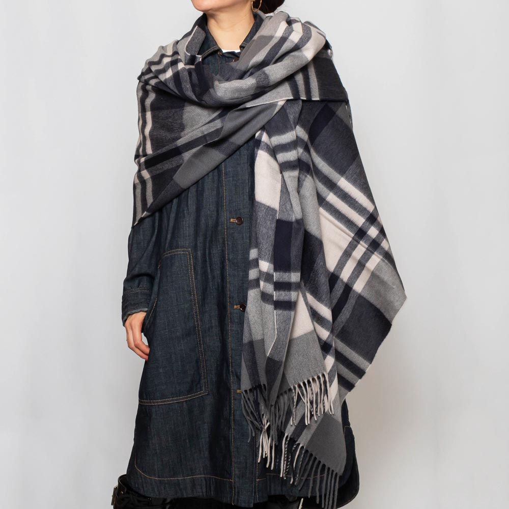 Joshua Ellis(ジョシュア エリス)チェック カシミアストール Primary