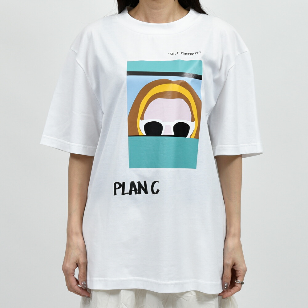 PLAN C（プラン シー）THCJD50SJ3/TJ027 クルーネックペイントTシャツ