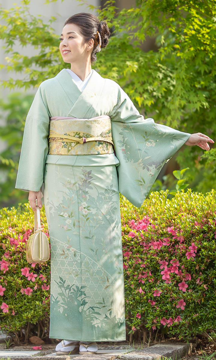 楽天市場】【レンタル】高級正絹 訪問着 フルセットレンタル訪問着 薄