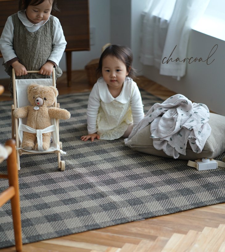 楽天市場】洗える 軽量ラグ ブロックチェック 185×240cm cucan