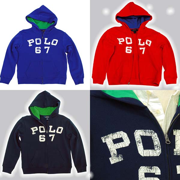 POLO ラルフローレン POLO 67ビンテージプリント フルジップパーカー