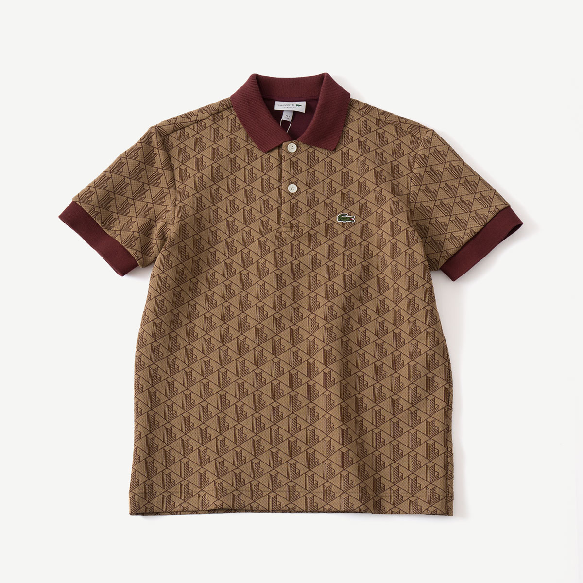 ラコステ LACOSTE モノグラム ジャカード ポロシャツ DH0073/DH1417 メンズ