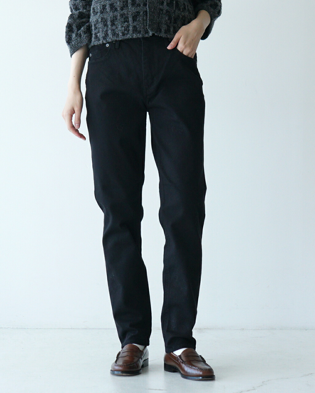 楽天市場】ヤヌーク YANUK RUTH ブラックデニムパンツ レディース