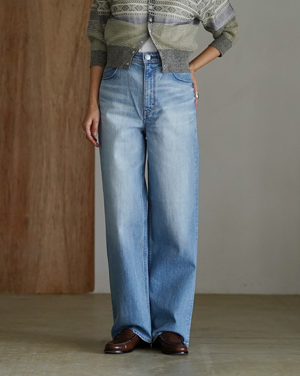 YANUK（ヤヌーク） ワイドストレート デニムパンツ レディース LILITH