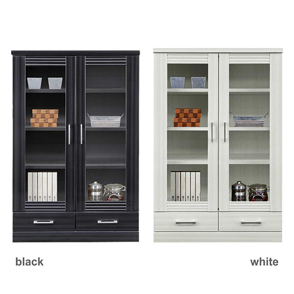 楽天市場】書棚 ガラス扉 幅80cm 高さ180cm 本棚 扉付 大容量収納 書斎