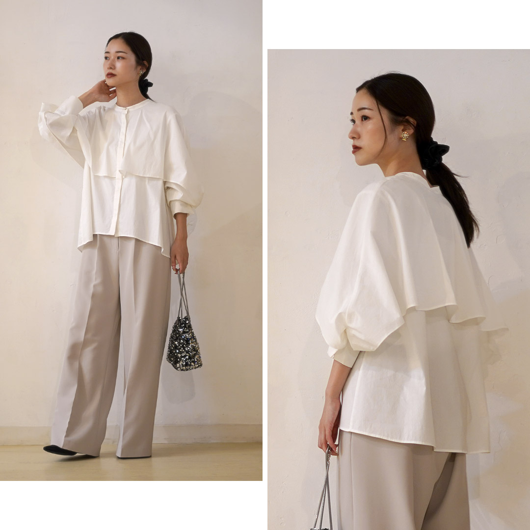 楽天市場】【30％OFF】CHIGNON（シニヨン） ラッフルシャツブラウス