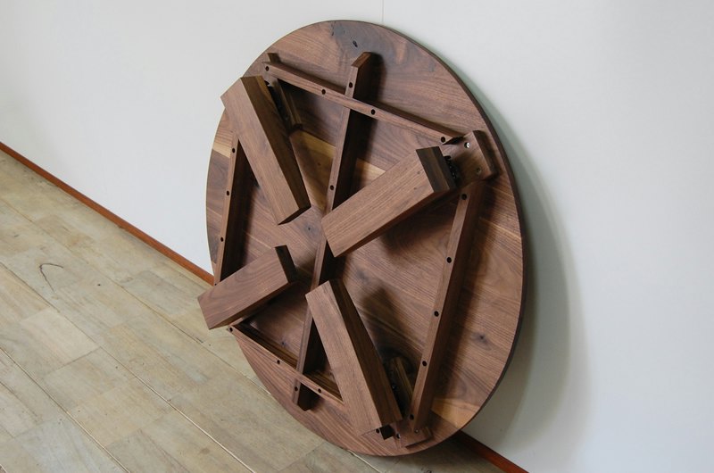 楽天市場】無垢 ちゃぶ台 丸型 北欧テイスト ウォルナット ロー