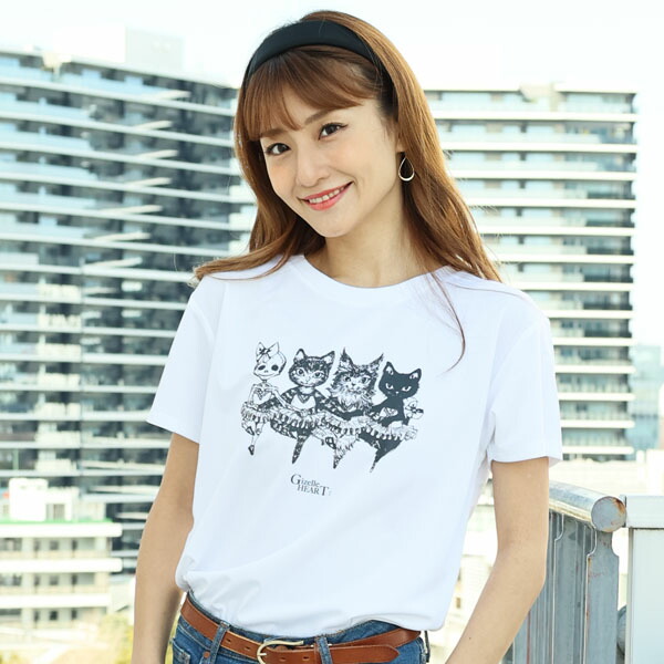 バレエイラストプリントTシャツ(18.クワトロキャッツ)