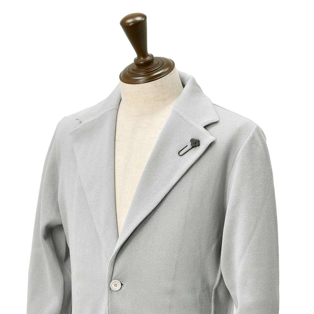 ラルディーニ LARDINI ニットジャケット メンズ 2つ釦シングルフロント