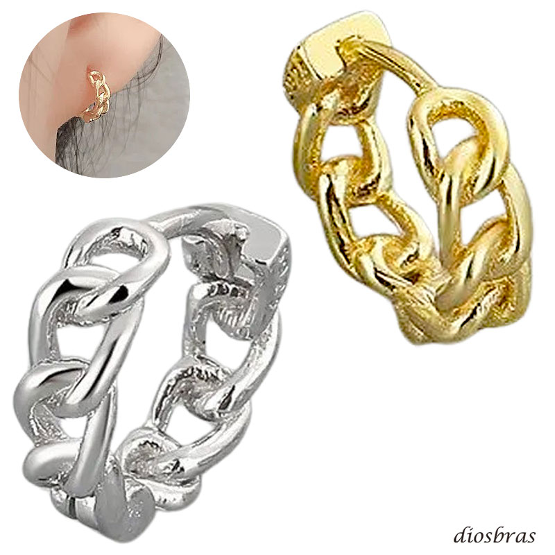 片耳用 喜平 あずき 小豆 チェーン ピアス フープピアス リングピアス